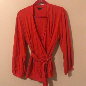 Bright Red wrap top